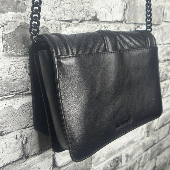 EUC Rebecca Minkoff Black Chevron Crossbody Bag